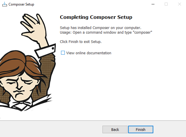install composer finish