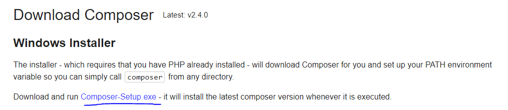 Composer Installer